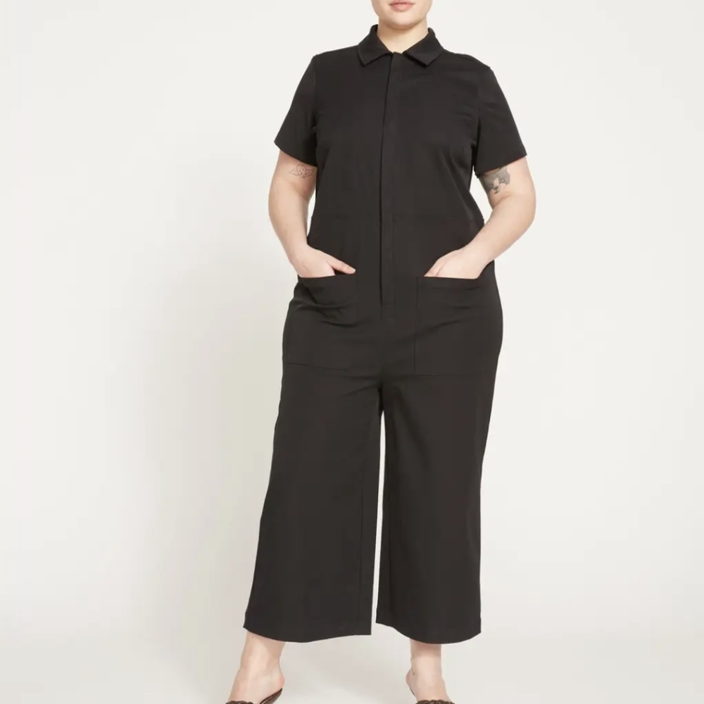 Kate stretch cotton twill jumpsuit Universal Standard L (22-24) NWT